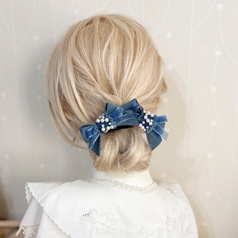 ＊哈娜髮飾＊手工蝴蝶結/香蕉夾 相交夾 鯊魚夾 抓夾 邊夾 髮圈 髮梳 髮叉 髮夾 壓夾 馬尾夾 彈簧夾 三爪夾-細節圖3