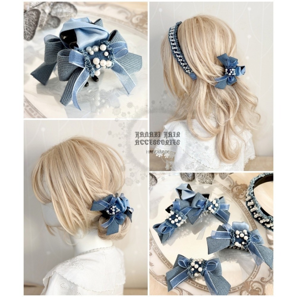 ＊哈娜髮飾＊手工蝴蝶結/香蕉夾 相交夾 鯊魚夾 抓夾 邊夾 髮圈 髮梳 髮叉 髮夾 壓夾 馬尾夾 彈簧夾 三爪夾-細節圖9