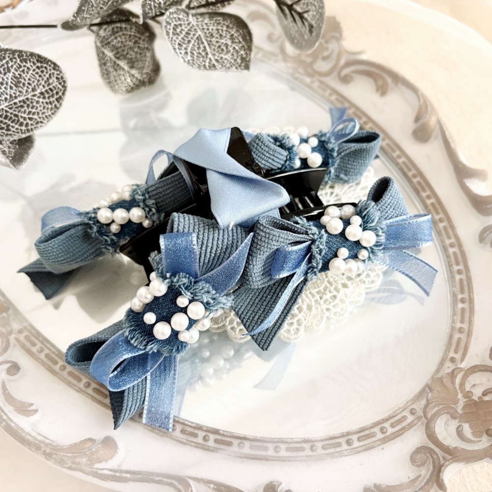 ＊哈娜髮飾＊手工蝴蝶結/香蕉夾 相交夾 鯊魚夾 抓夾 邊夾 髮圈 髮梳 髮叉 髮夾 壓夾 馬尾夾 彈簧夾 三爪夾-細節圖10