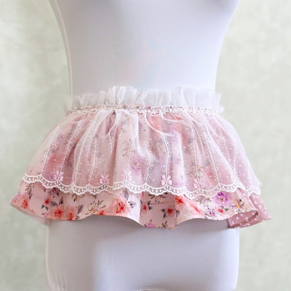 ＊哈娜髮飾＊荷葉領子/ 假領 領片 假領子 綁帶 腰巾 屁簾 腰帶 穿搭配件 服裝 衣服 披肩 圍巾-細節圖6