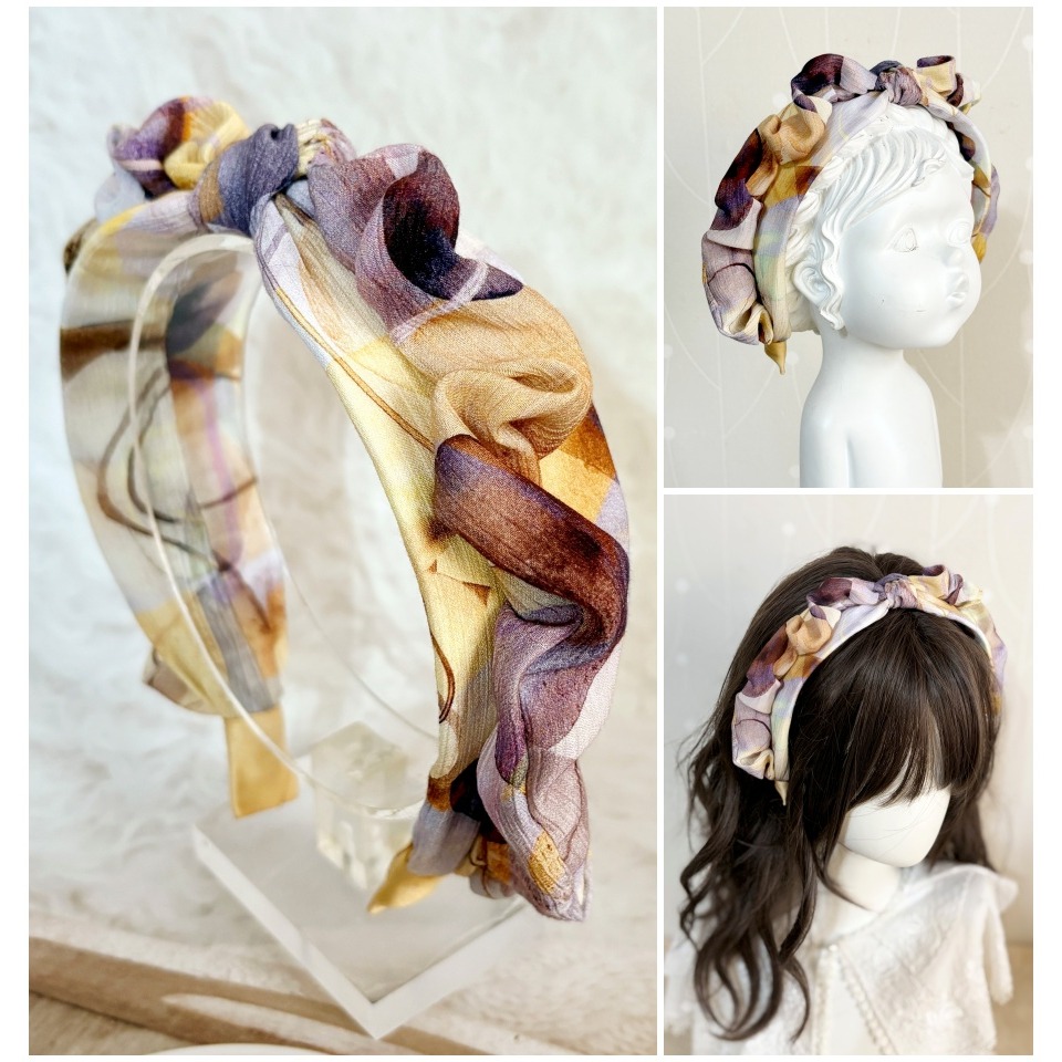 ＊哈娜髮飾＊荷葉皺褶髮箍 寬髮箍 髮帶式寬版打結髮箍 髮圈 髮束 髮圈 髮窟 頭箍 頭巾 高顱頂髮窟 頭飾 手工髮飾-規格圖4