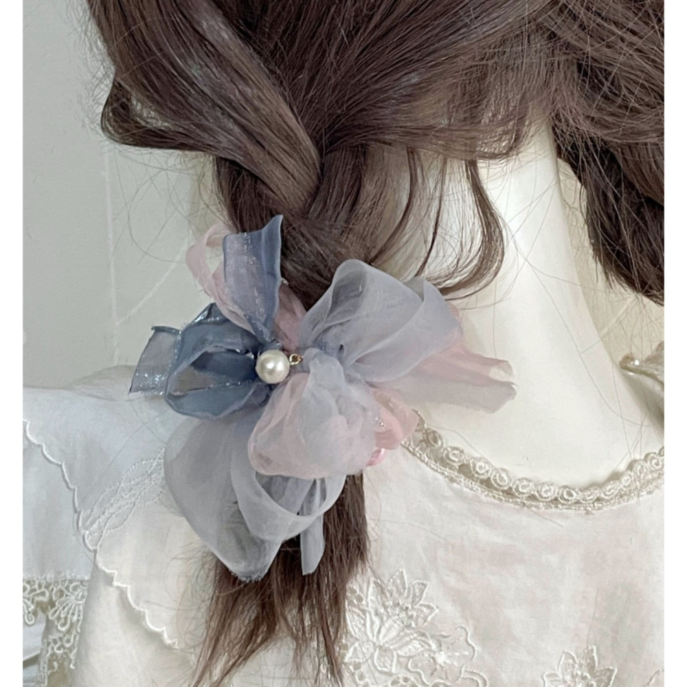 手工紗線髮夾/ 邊夾 髮梳 髮叉 胸針 別針 髮圈 彈簧夾 馬尾夾 壓夾 鯊魚夾 抓夾 馬尾勾 馬尾叉 相交夾 香蕉夾-細節圖4