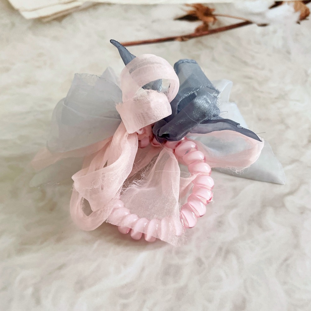 手工紗線髮夾/ 邊夾 髮梳 髮叉 胸針 別針 髮圈 彈簧夾 馬尾夾 壓夾 鯊魚夾 抓夾 馬尾勾 馬尾叉 相交夾 香蕉夾-細節圖2