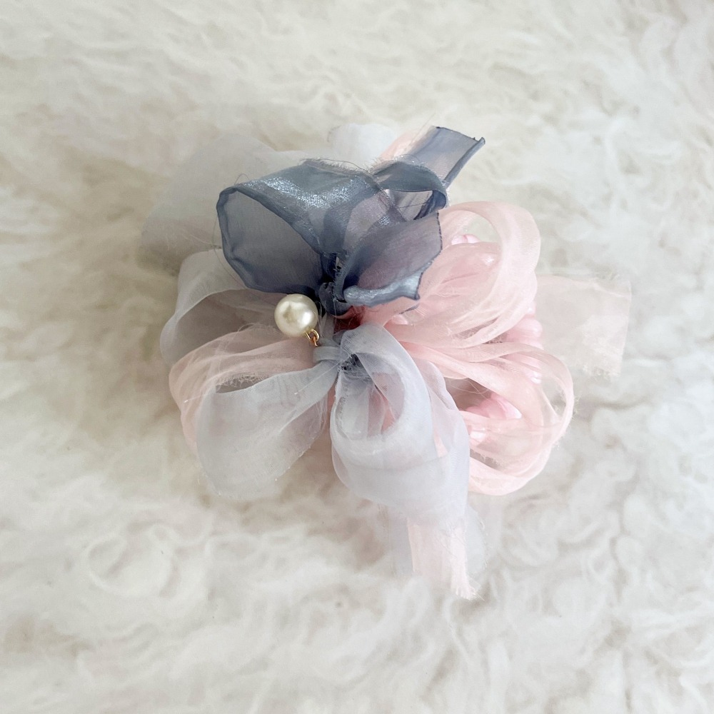 手工紗線髮夾/ 邊夾 髮梳 髮叉 胸針 別針 髮圈 彈簧夾 馬尾夾 壓夾 鯊魚夾 抓夾 馬尾勾 馬尾叉 相交夾 香蕉夾-細節圖3