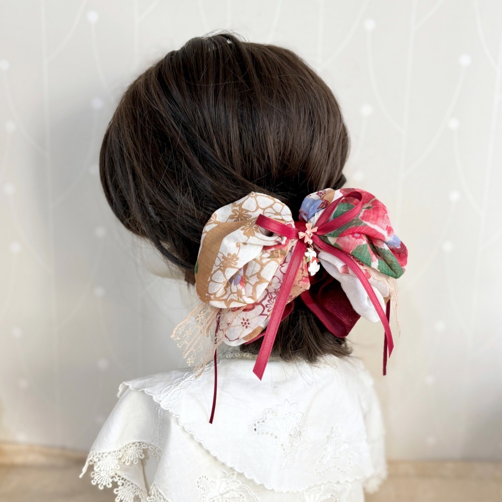 ＊哈娜髮飾＊手工布藝仙女夾 大蝴蝶結 髮夾 鯊魚夾 香蕉夾 髮圈 馬尾夾 髮梳 壓夾 相交夾 抓夾 邊夾 髮叉 三爪夾-細節圖3