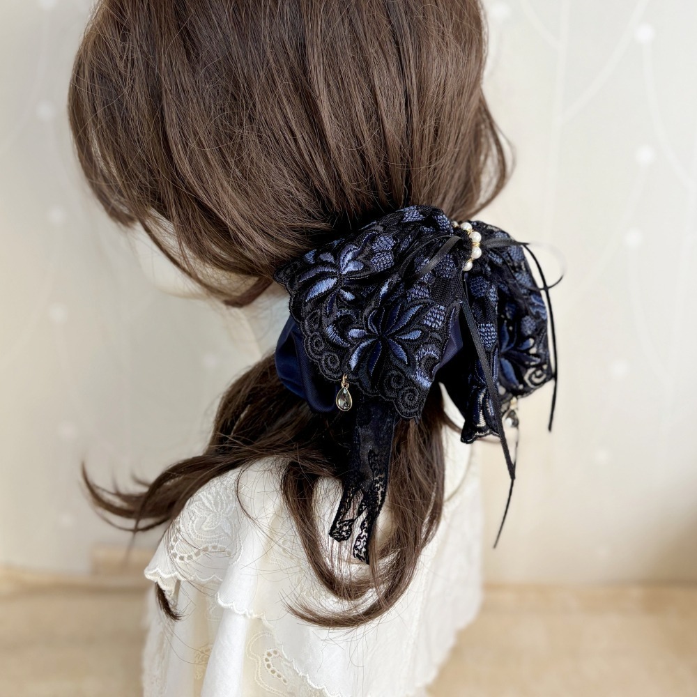 ＊哈娜髮飾＊布藝仙女夾 大蝴蝶結 香蕉夾 鯊魚夾 髮圈 馬尾夾 蝴蝶結髮夾 相交夾 三爪夾 包頭抓夾 髮叉 髮梳 邊夾-細節圖3