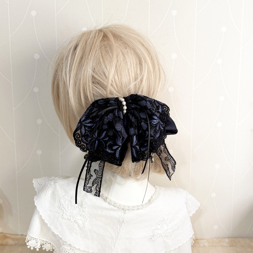 ＊哈娜髮飾＊布藝仙女夾 大蝴蝶結 香蕉夾 鯊魚夾 髮圈 馬尾夾 蝴蝶結髮夾 相交夾 三爪夾 包頭抓夾 髮叉 髮梳 邊夾-細節圖5