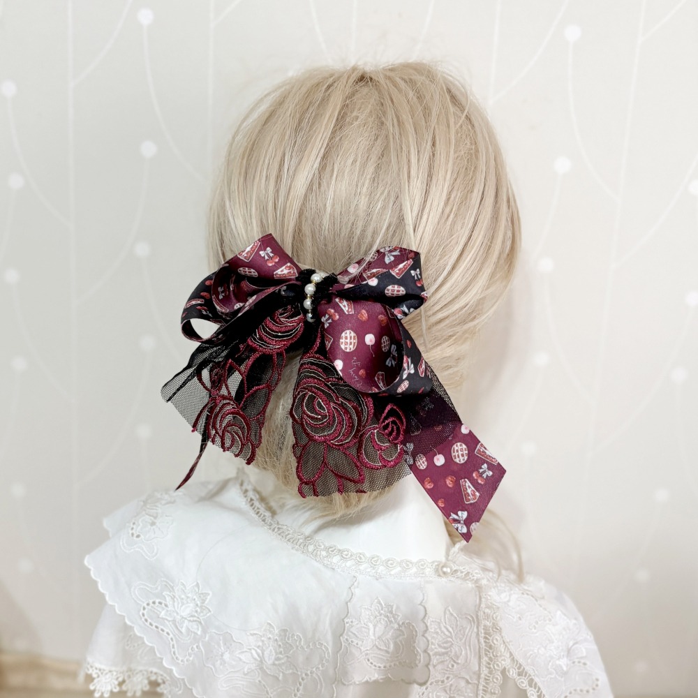 ＊哈娜髮飾＊法式蕾絲仙女夾~香蕉夾 鯊魚夾 大腸圈髮圈 馬尾夾 蝴蝶結髮夾 相交夾 三爪夾 包頭抓夾 髮叉 髮梳 邊夾-細節圖3