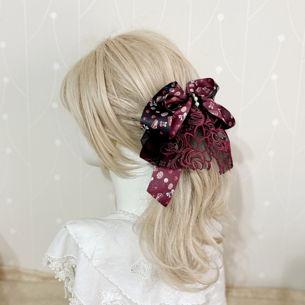 ＊哈娜髮飾＊法式蕾絲仙女夾~香蕉夾 鯊魚夾 大腸圈髮圈 馬尾夾 蝴蝶結髮夾 相交夾 三爪夾 包頭抓夾 髮叉 髮梳 邊夾-細節圖4