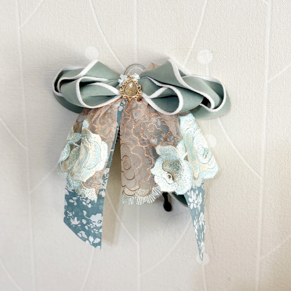 ＊哈娜髮飾＊法式蕾絲仙女夾~香蕉夾 鯊魚夾 大腸圈髮圈 馬尾夾 蝴蝶結髮夾 相交夾 三爪夾 包頭抓夾 髮叉 髮梳 邊夾-細節圖2