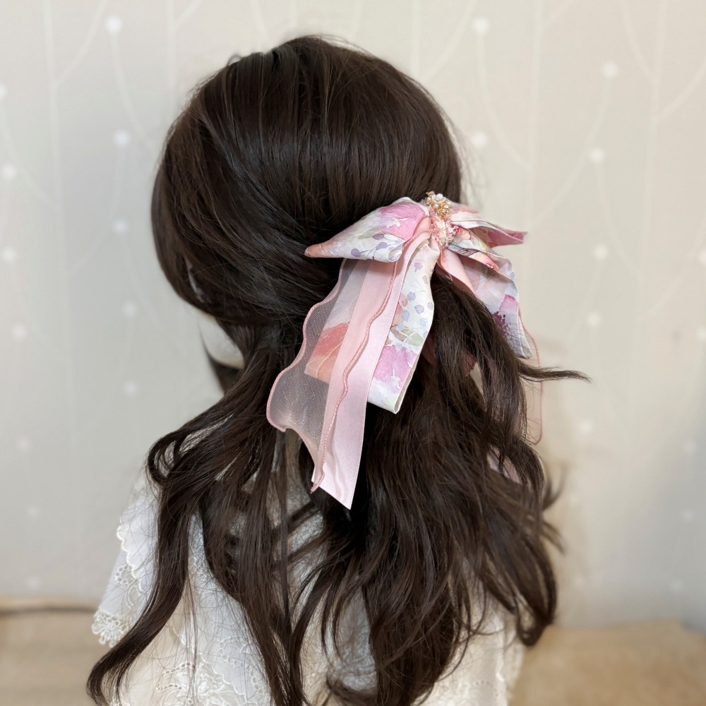 ＊哈娜髮飾＊布藝仙女夾 蝴蝶結 香蕉夾 大腸圈 髮圈 馬尾夾 髮夾 相交夾 三爪夾 包頭抓夾 鯊魚夾 髮叉 髮梳 邊夾-細節圖3