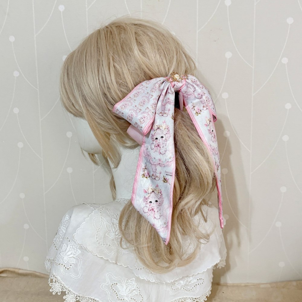 ＊哈娜髮飾＊法式絲巾式仙女夾/ 香蕉夾 大腸圈 髮圈 馬尾夾 髮夾 相交夾 三爪夾 包頭抓夾 鯊魚夾 髮叉 髮梳 邊夾-細節圖4