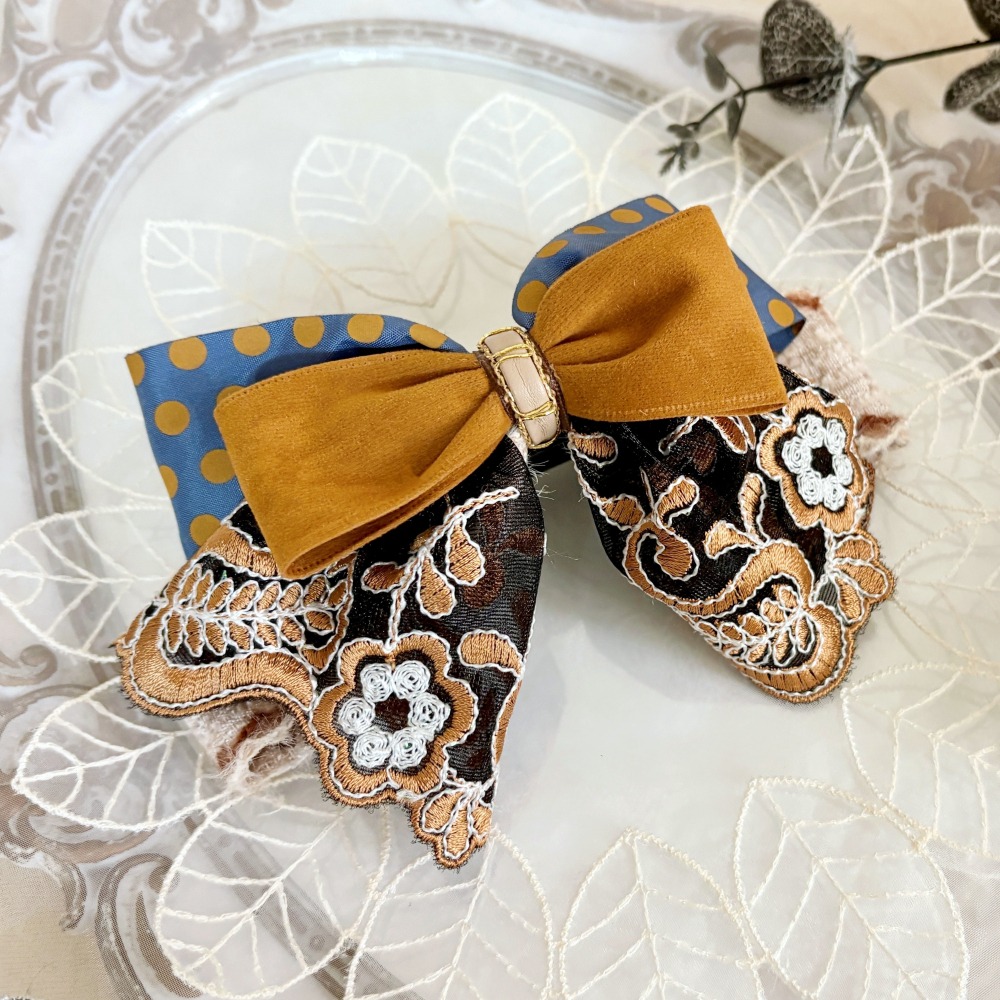 ＊哈娜髮飾＊可愛裙襬蝴蝶結髮夾/ 瀏海夾 馬尾夾 自動夾 邊夾 壓夾 鴨嘴夾 H夾 髮叉 髮梳 彈簧夾 法國夾 鯊魚夾-細節圖2