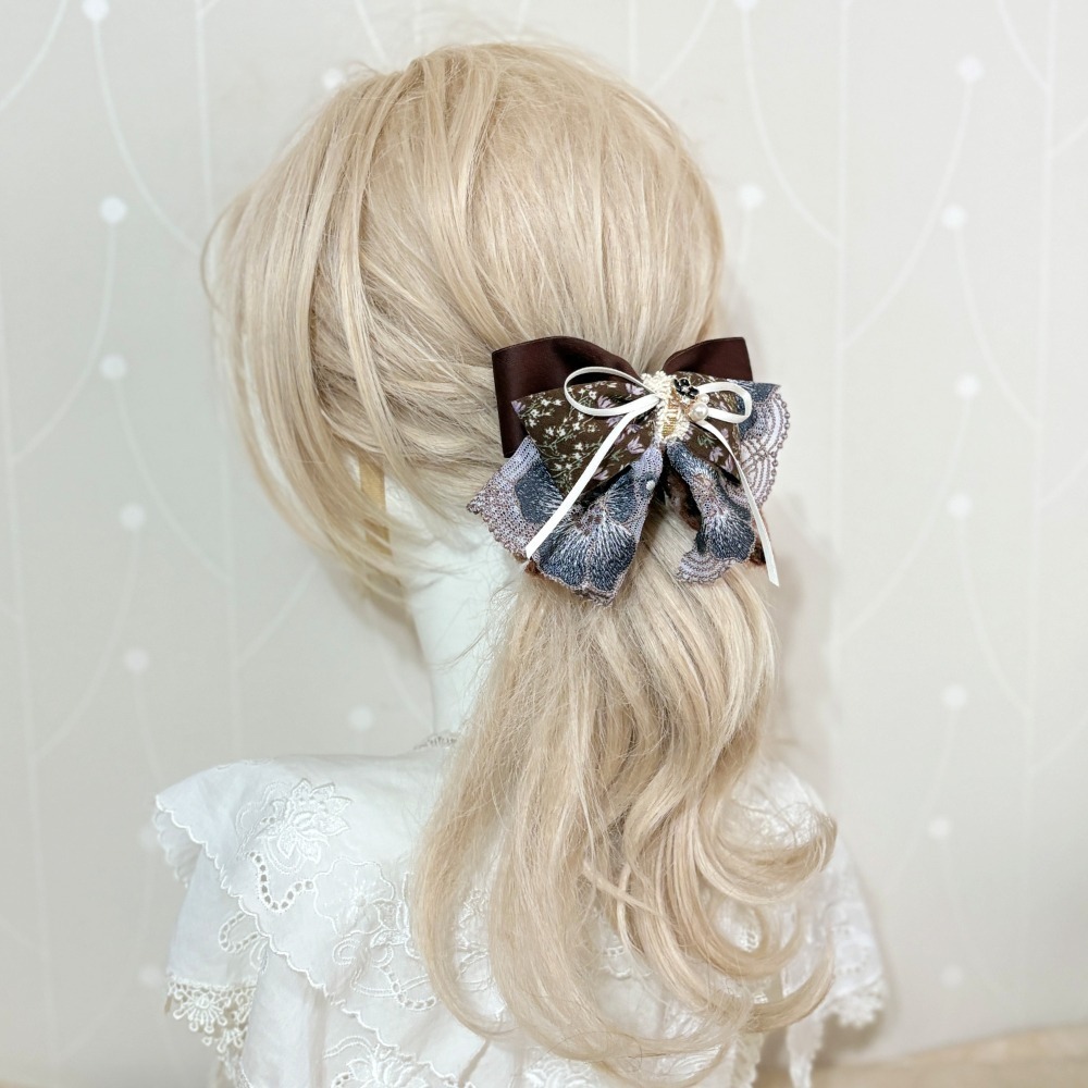 ＊哈娜髮飾＊可愛裙襬蝴蝶結髮夾/ 瀏海夾 馬尾夾 自動夾 邊夾 壓夾 鴨嘴夾 H夾 髮叉 髮梳 彈簧夾 法國夾 鯊魚夾-細節圖5