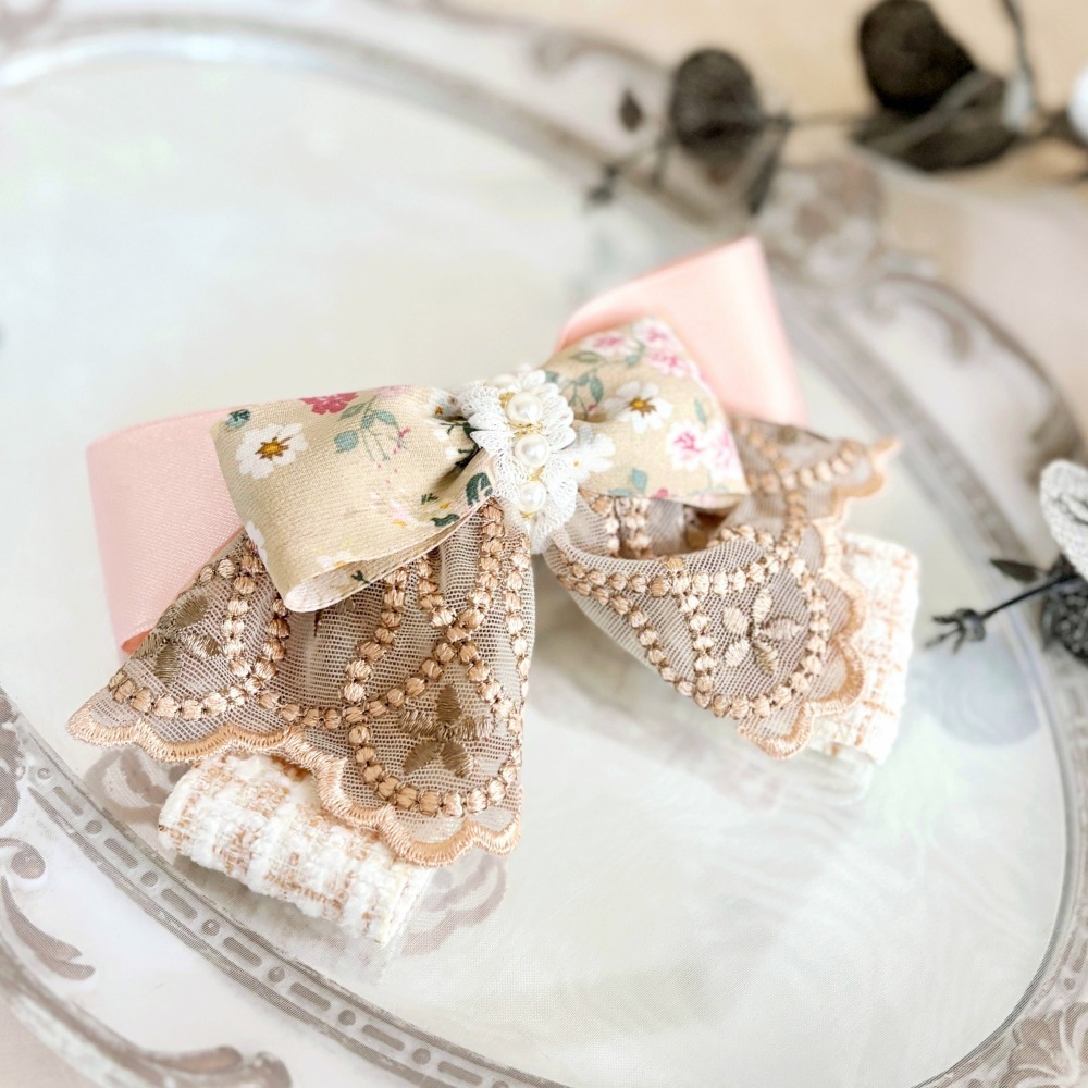 ＊哈娜髮飾＊可愛裙襬蝴蝶結髮夾/ 瀏海夾 馬尾夾 自動夾 邊夾 壓夾 鴨嘴夾 H夾 髮叉 髮梳 彈簧夾 法國夾 鯊魚夾-細節圖2