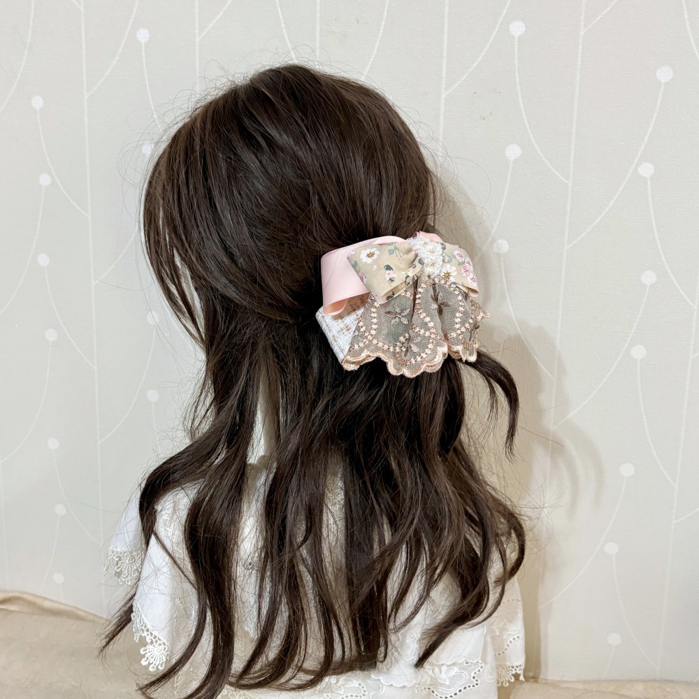 ＊哈娜髮飾＊可愛裙襬蝴蝶結髮夾/ 瀏海夾 馬尾夾 自動夾 邊夾 壓夾 鴨嘴夾 H夾 髮叉 髮梳 彈簧夾 法國夾 鯊魚夾-細節圖3