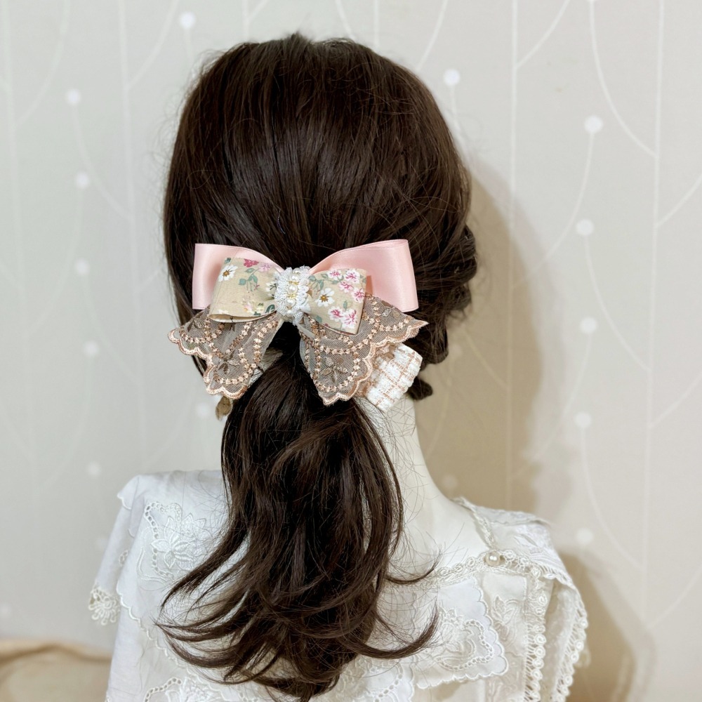 ＊哈娜髮飾＊可愛裙襬蝴蝶結髮夾/ 瀏海夾 馬尾夾 自動夾 邊夾 壓夾 鴨嘴夾 H夾 髮叉 髮梳 彈簧夾 法國夾 鯊魚夾-細節圖4