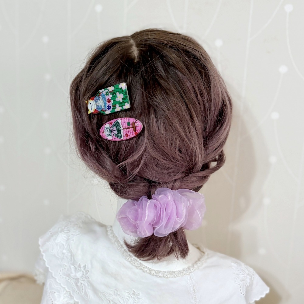 ＊哈娜髮飾＊獨家插畫髮夾 / 貓咪裁縫師 瀏海夾 滴膠壓克力壓夾 H夾 鴨夾 頭飾 髮飾 壓克力 童話風-細節圖3