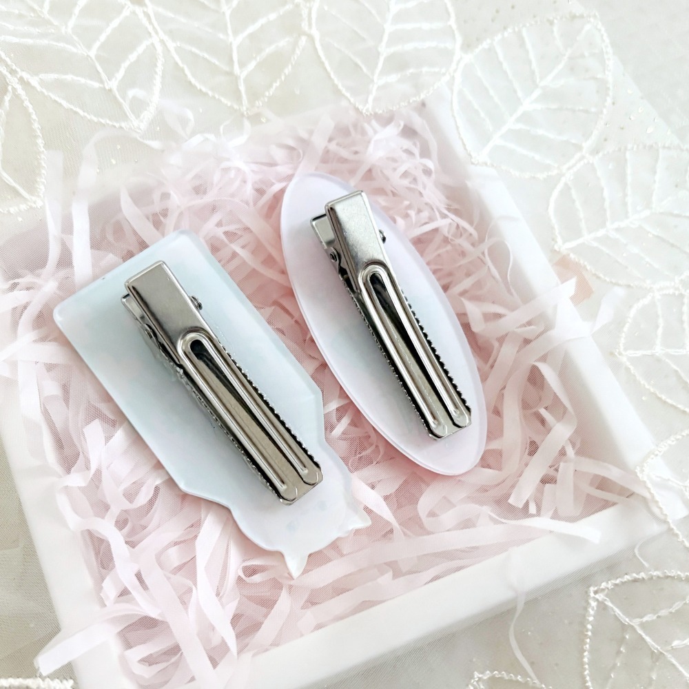 ＊哈娜髮飾＊獨家插畫髮夾 / 貓咪裁縫師 瀏海夾 滴膠壓克力壓夾 H夾 鴨夾 頭飾 髮飾 壓克力 童話風-細節圖6