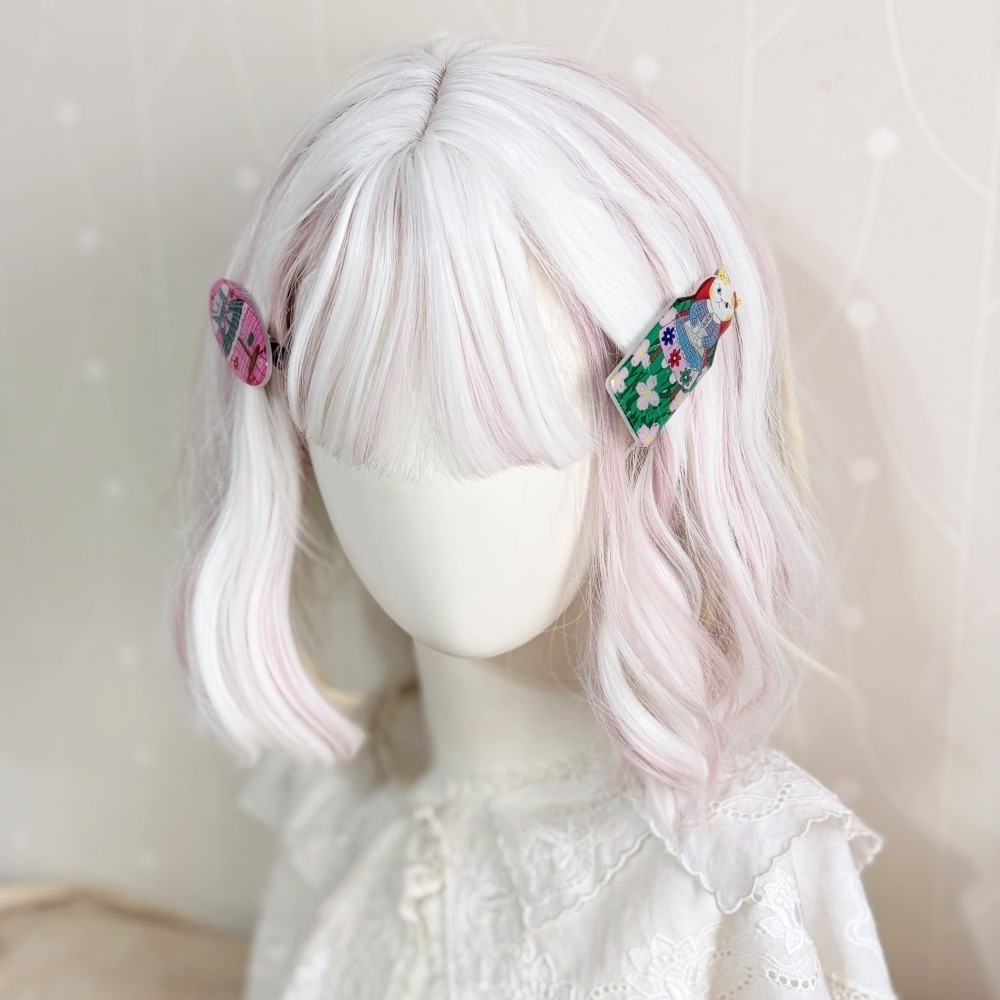 ＊哈娜髮飾＊獨家插畫髮夾 / 貓咪裁縫師 瀏海夾 滴膠壓克力壓夾 H夾 鴨夾 頭飾 髮飾 壓克力 童話風-細節圖8