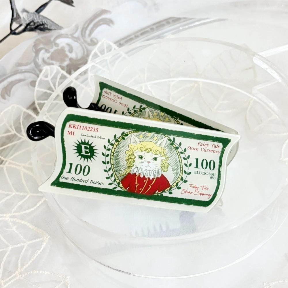 ＊哈娜髮飾＊獨家插畫髮夾 / 貓咪紙鈔 滴膠壓克力 抓夾 鯊魚夾 相交夾 香蕉夾 瀏海夾 壓夾 H夾 鴨夾 頭飾-細節圖9