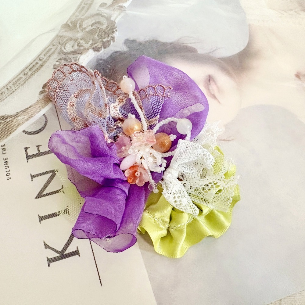 ＊哈娜髮飾＊手工拼接串珠髮夾/ 瀏海夾 邊夾 BB夾-細節圖3