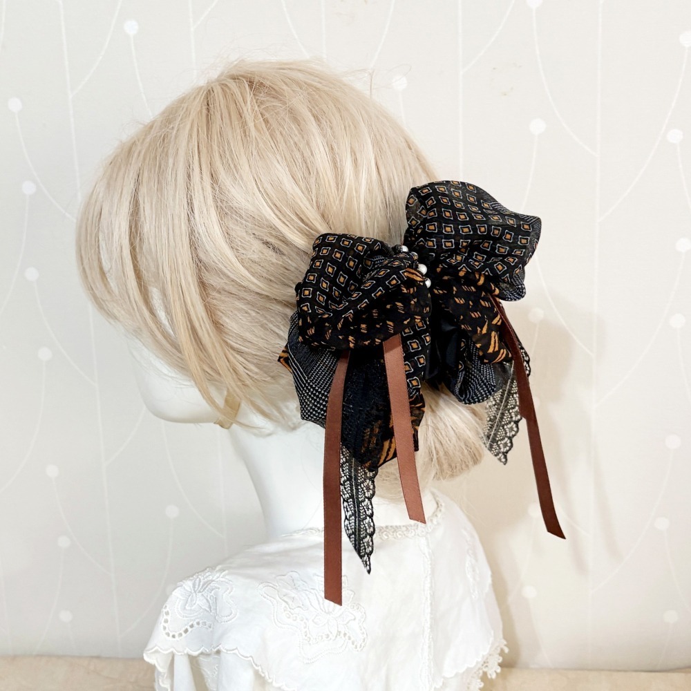 ＊哈娜髮飾＊手工布藝仙女夾 大蝴蝶結 髮夾 鯊魚夾 香蕉夾 髮圈 馬尾夾 髮梳 壓夾 相交夾 抓夾 邊夾 髮叉 三爪夾-細節圖2