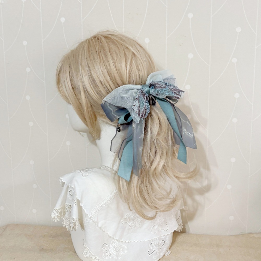 ＊哈娜髮飾＊法式蕾絲香蕉夾 鯊魚夾 仙女夾 髮圈 馬尾夾 蝴蝶結髮夾 相交夾 壓夾 三爪夾 包頭抓夾 髮叉 髮梳 邊夾-細節圖2