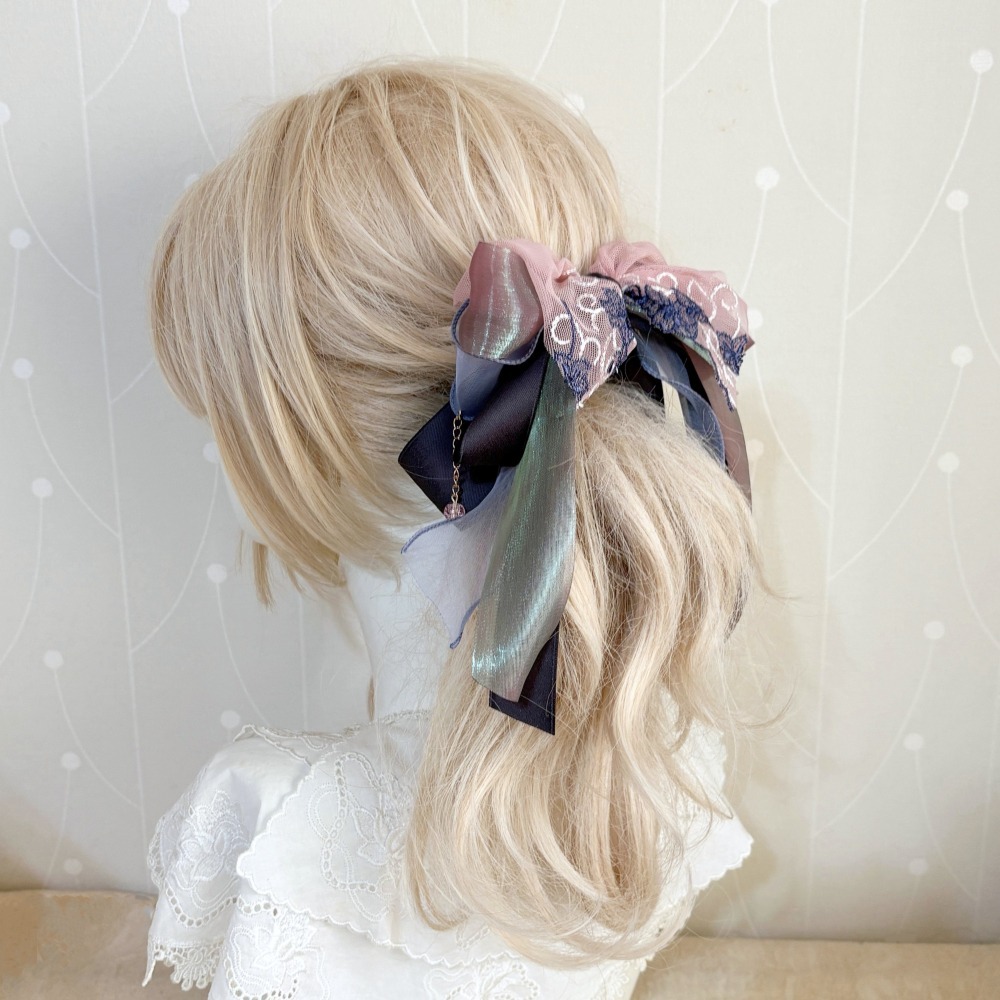 ＊哈娜髮飾＊法式蕾絲香蕉夾 鯊魚夾 仙女夾 髮圈 馬尾夾 蝴蝶結髮夾 相交夾 壓夾 三爪夾 包頭抓夾 髮叉 髮梳 邊夾-細節圖3