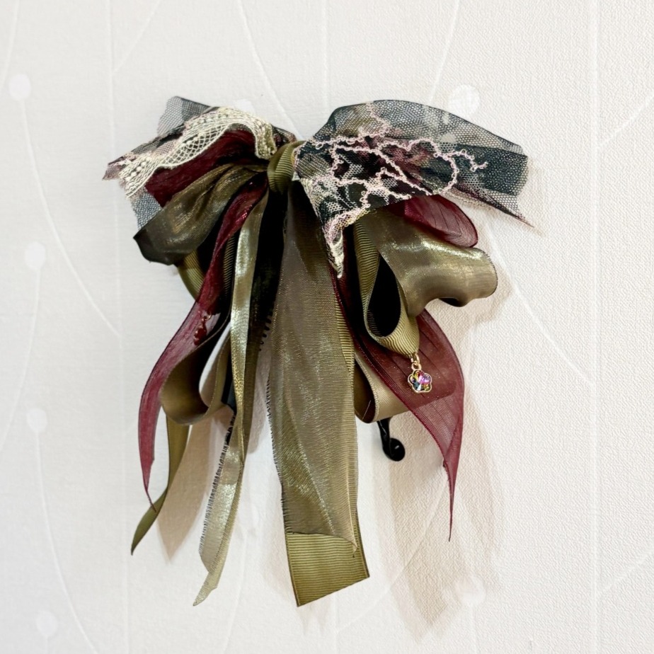 ＊哈娜髮飾＊法式蕾絲香蕉夾 鯊魚夾 仙女夾 髮圈 馬尾夾 蝴蝶結髮夾 相交夾 壓夾 三爪夾 包頭抓夾 髮叉 髮梳 邊夾-細節圖3