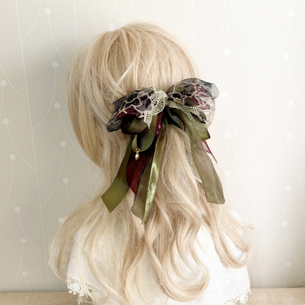 ＊哈娜髮飾＊法式蕾絲香蕉夾 鯊魚夾 仙女夾 髮圈 馬尾夾 蝴蝶結髮夾 相交夾 壓夾 三爪夾 包頭抓夾 髮叉 髮梳 邊夾-細節圖4