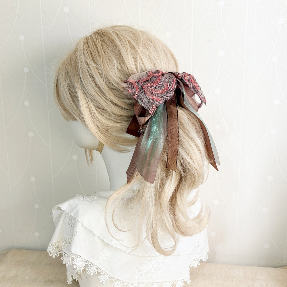 ＊哈娜髮飾＊法式蕾絲香蕉夾 鯊魚夾 仙女夾 髮圈 馬尾夾 蝴蝶結髮夾 相交夾 壓夾 三爪夾 包頭抓夾 髮叉 髮梳 邊夾-細節圖2