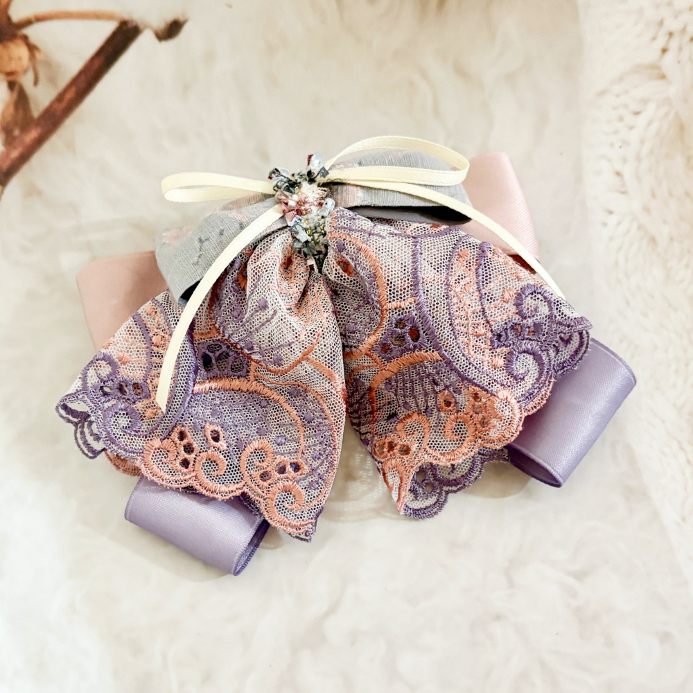 ＊哈娜髮飾＊裙襬蝴蝶結髮夾 香蕉夾 馬尾夾 自動夾 相交夾 髮圈 邊夾 壓夾 鴨嘴夾 抓夾 髮叉 髮梳 彈簧夾 鯊魚夾-細節圖2