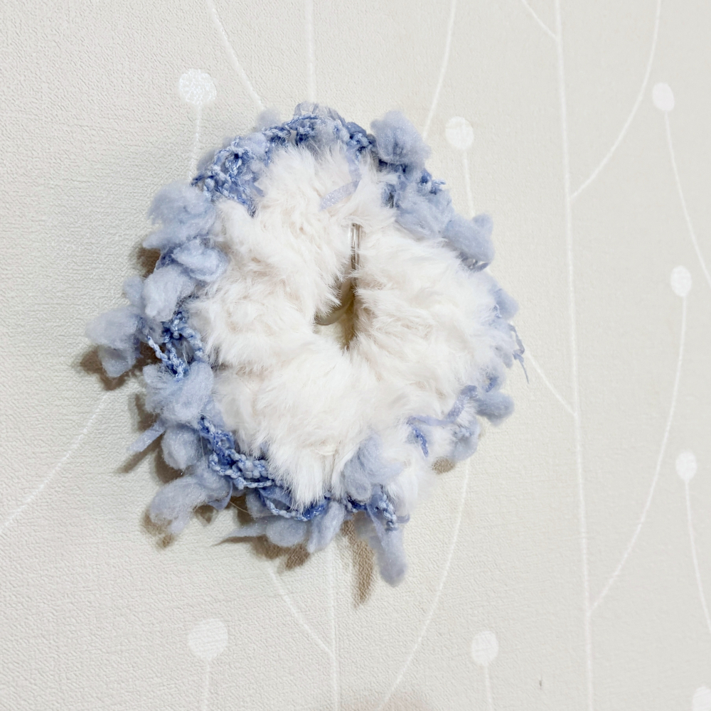 ＊哈娜髮飾＊手工編織大腸圈~滾邊毛線髮圈 甜甜圈髮束 髮繩 髮飾 頭飾 禮物 生日大腸髮圈 客製 訂製-細節圖3