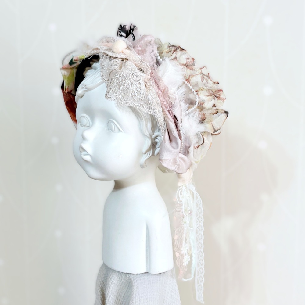 ＊哈娜髮飾＊手工拼接髮箍/ 寬版 寬邊 髮帶式刺繡蕾絲頭箍 髮窟 頭帶 頭飾 法枯 髮估-細節圖5