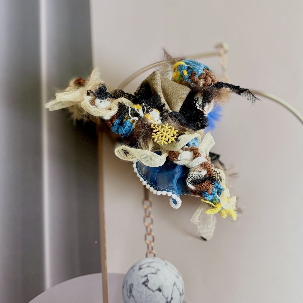 ＊哈娜髮飾＊手工紗線髮夾/毛線鯊魚夾 超大抓夾 髮量多 髮飾 飾品 新娘頭飾 盤髮 丸子頭 包頭 禮物 生日-細節圖2