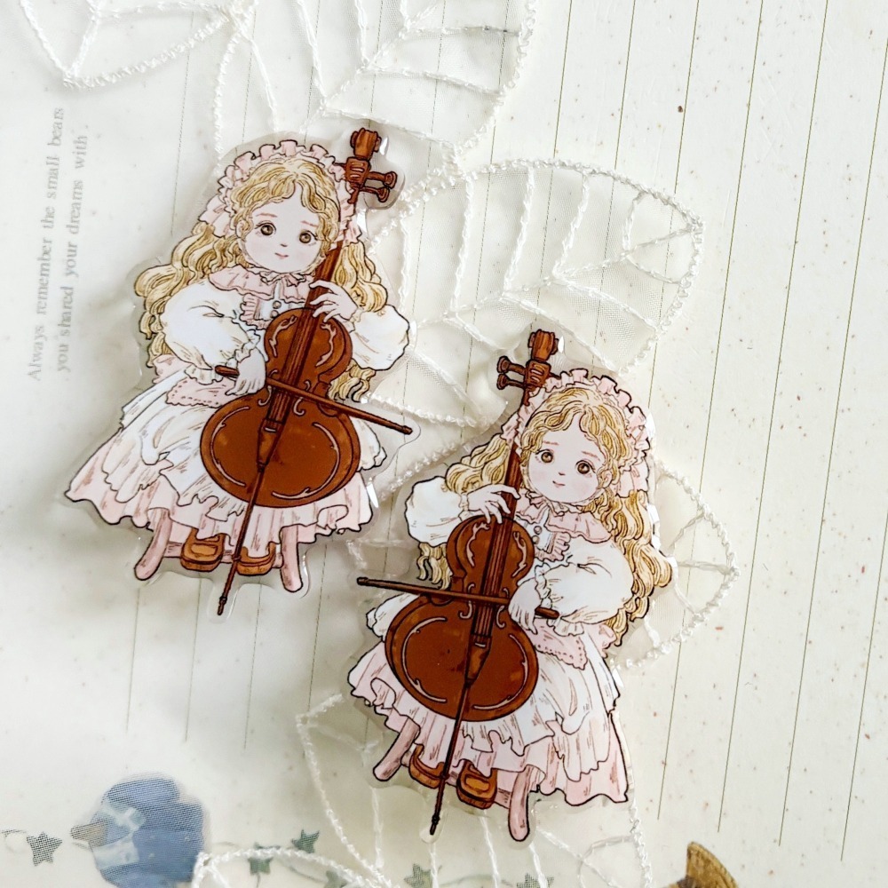 ＊哈娜髮飾＊獨家插畫髮夾 滴膠壓克力 相交夾 香蕉夾 邊夾 H夾 壓夾 文創插畫 音樂 鴨夾 瀏海夾 禮物 送禮 禮品-細節圖2