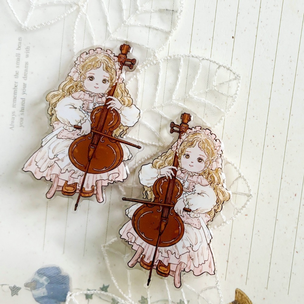 ＊哈娜髮飾＊獨家插畫髮夾 滴膠壓克力 相交夾 香蕉夾 邊夾 H夾 壓夾 文創插畫 音樂 鴨夾 瀏海夾 禮物 送禮 禮品-規格圖4