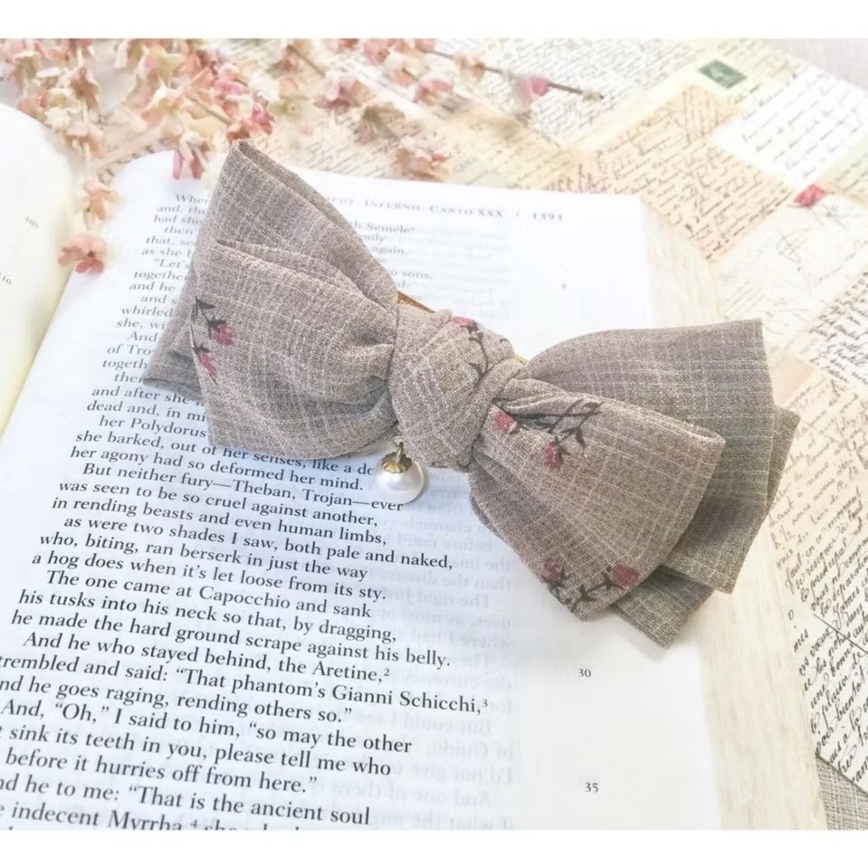 ＊哈娜髮飾＊手工蝴蝶結 日本麻紗 自動夾 香蕉夾 抓夾 法式夾 彈簧夾 相交夾 鯊魚夾 髮夾 髮圈 馬尾夾 邊夾-細節圖3