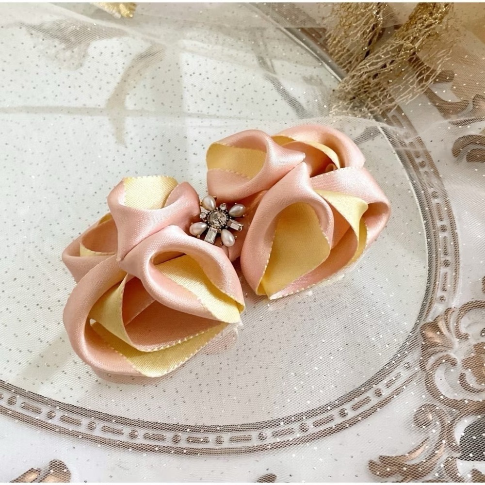 ＊哈娜髮飾＊雙色雲朵~手工立體蝴蝶結 香蕉夾 抓夾 彈簧夾 相交夾 鯊魚夾 髮夾 髮圈 馬尾夾 邊夾 髮叉 邊夾-細節圖2