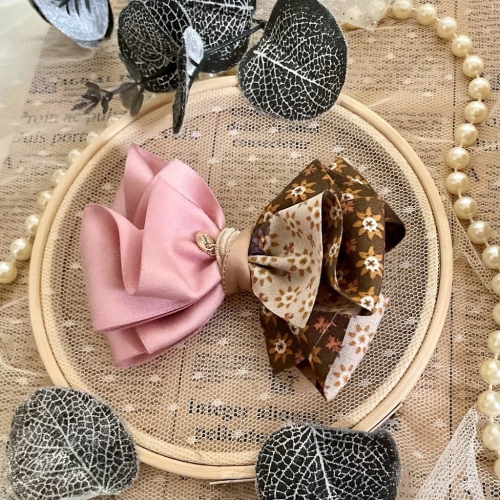 ＊哈娜髮飾＊拼布風 手工立體蝴蝶結 香蕉夾 相交夾 鯊魚夾 邊夾 髮圈 大腸圈 髮梳 髮叉 髮夾 壓夾 馬尾夾 彈簧夾-規格圖5