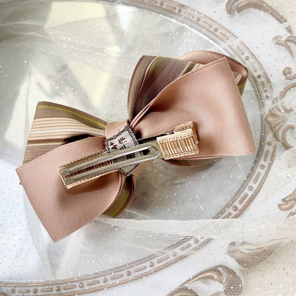 ＊哈娜髮飾＊條紋 手工立體蝴蝶結 香蕉夾 相交夾 鯊魚夾 邊夾 髮圈 大腸圈 髮梳 髮叉 髮夾 壓夾 馬尾夾 彈簧夾-細節圖3