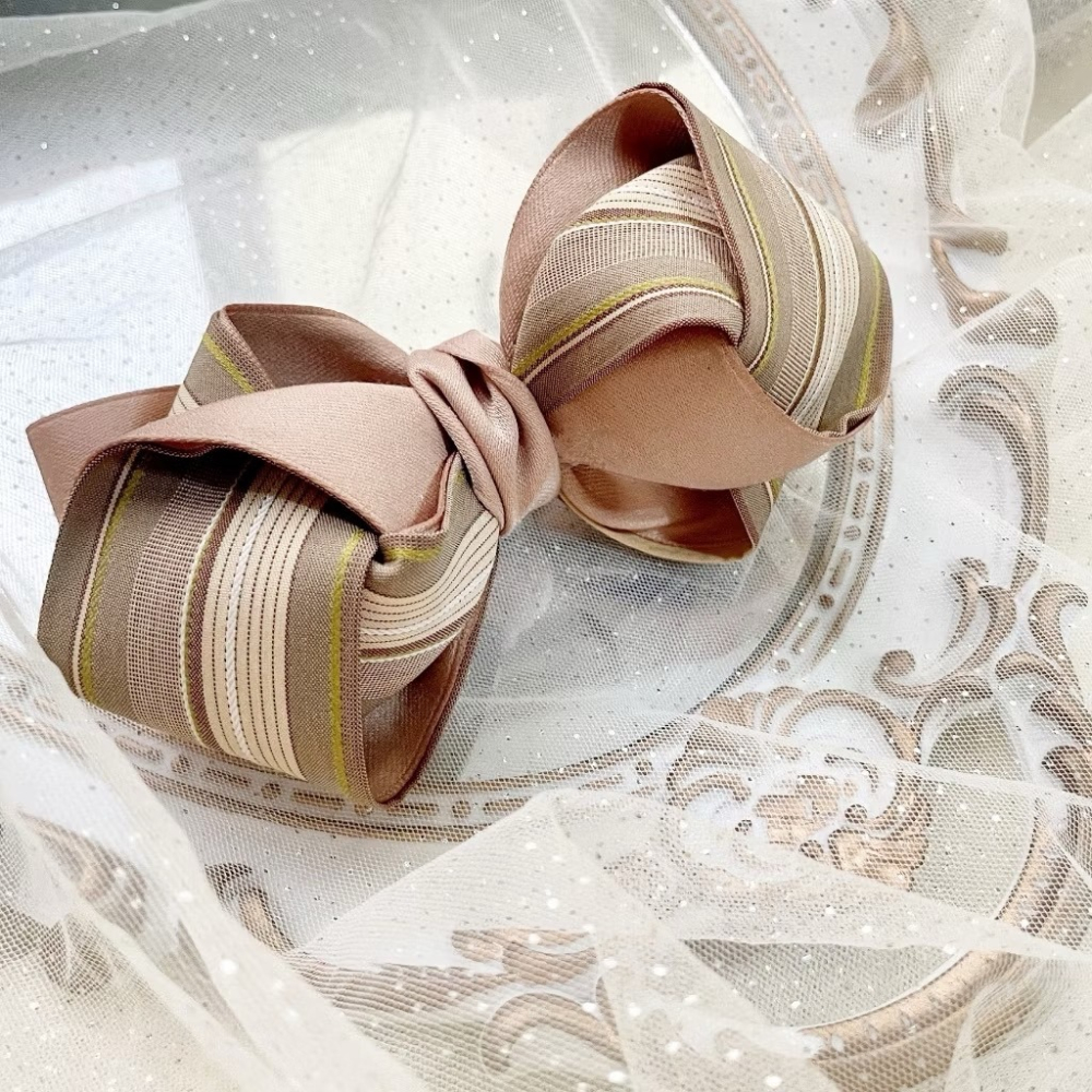 ＊哈娜髮飾＊條紋 手工立體蝴蝶結 香蕉夾 相交夾 鯊魚夾 邊夾 髮圈 大腸圈 髮梳 髮叉 髮夾 壓夾 馬尾夾 彈簧夾-細節圖6