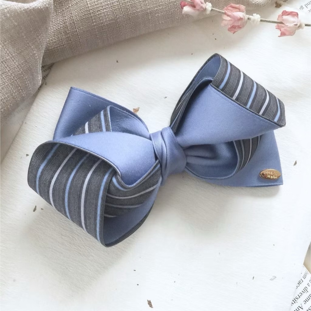 ＊哈娜髮飾＊條紋 手工立體蝴蝶結 香蕉夾 相交夾 鯊魚夾 邊夾 髮圈 大腸圈 髮梳 髮叉 髮夾 壓夾 馬尾夾 彈簧夾-細節圖7