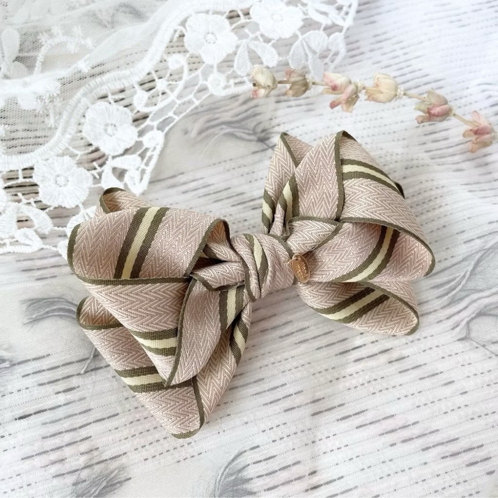 ＊哈娜髮飾＊條紋 手工立體蝴蝶結 香蕉夾 相交夾 鯊魚夾 邊夾 髮圈 大腸圈 髮梳 髮叉 髮夾 壓夾 馬尾夾 彈簧夾-細節圖2