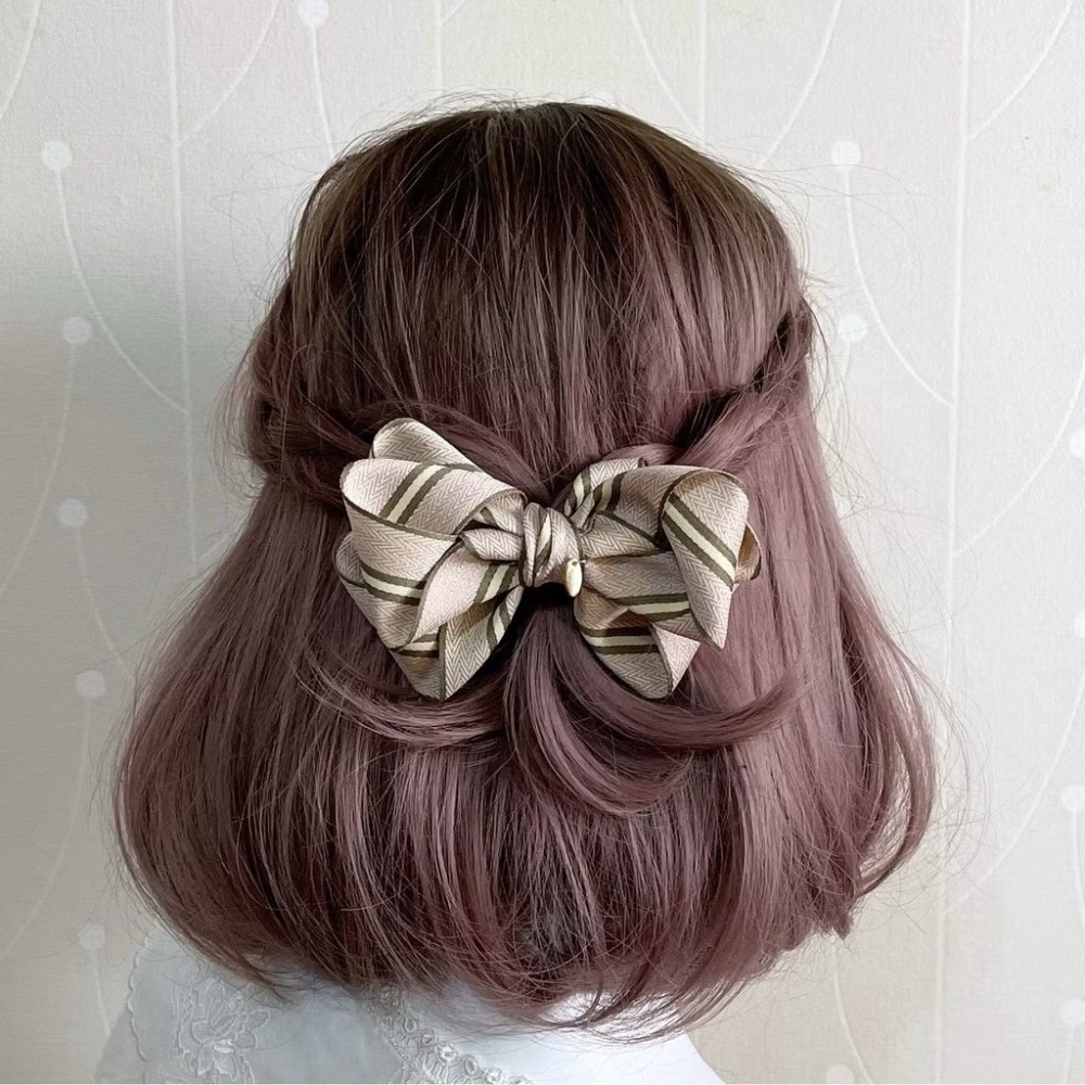 ＊哈娜髮飾＊條紋 手工立體蝴蝶結 香蕉夾 相交夾 鯊魚夾 邊夾 髮圈 大腸圈 髮梳 髮叉 髮夾 壓夾 馬尾夾 彈簧夾-細節圖3