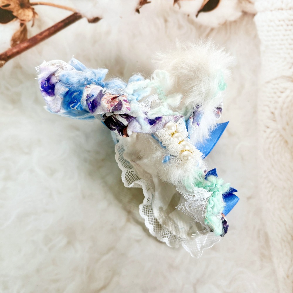 ＊哈娜髮飾＊手工紗線髮夾/毛線鯊魚夾 超大抓夾 髮量多 髮飾 飾品 新娘頭飾 盤髮 丸子頭 包頭 禮物 生日-細節圖3