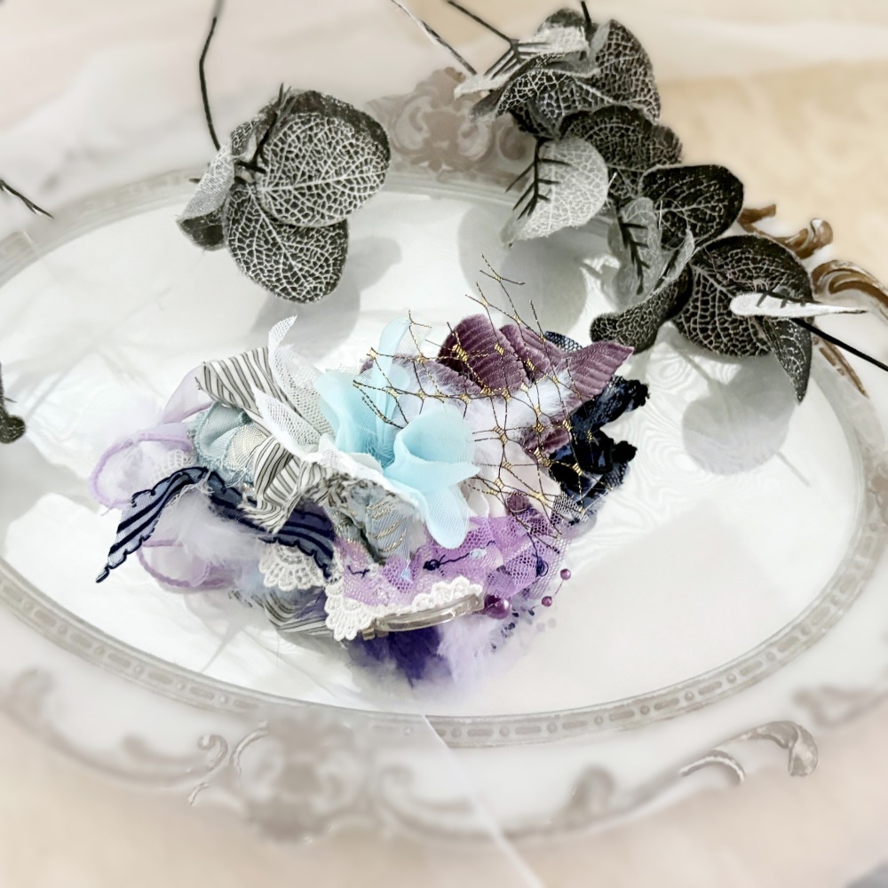 ＊哈娜髮飾＊手工紗線髮夾/毛線鯊魚夾 超大抓夾 髮量多 髮飾 飾品 新娘頭飾 盤髮 丸子頭 包頭 禮物 生日-細節圖2