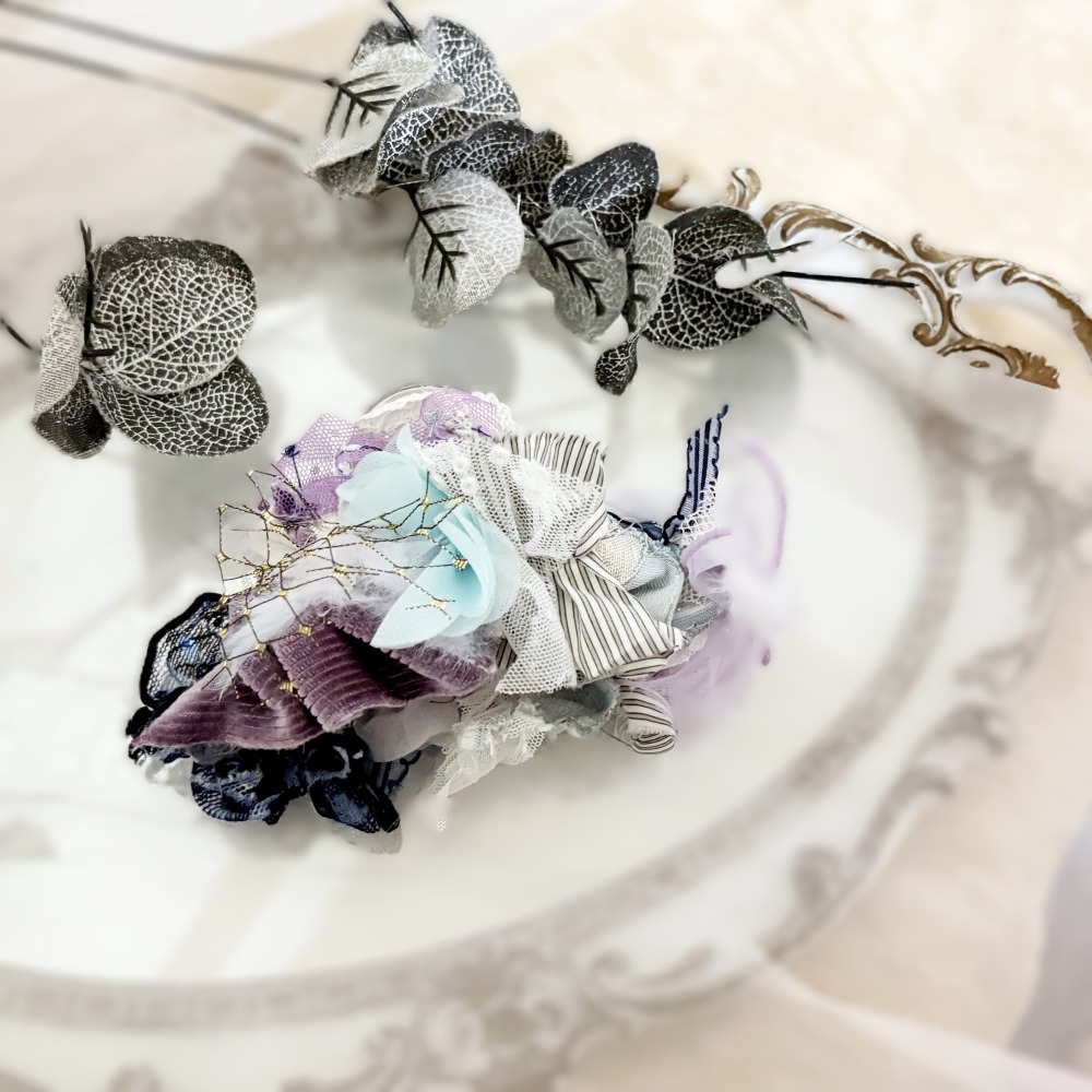 ＊哈娜髮飾＊手工紗線髮夾/毛線鯊魚夾 超大抓夾 髮量多 髮飾 飾品 新娘頭飾 盤髮 丸子頭 包頭 禮物 生日-細節圖5