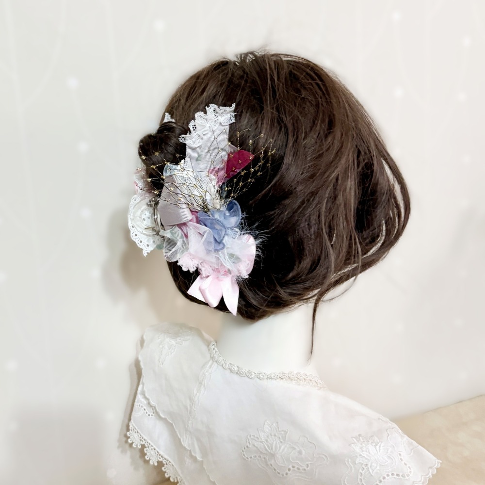 ＊哈娜髮飾＊手工紗線髮夾/毛線鯊魚夾 超大抓夾 髮量多 髮飾 飾品 新娘頭飾 盤髮 丸子頭 包頭 禮物 生日-細節圖6